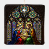 The Reason for the Season Nativity personalized Keramikornament (Rückseite)