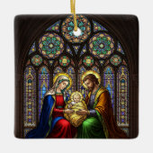 The Reason for the Season Nativity personalized Keramikornament (Vorderseite)