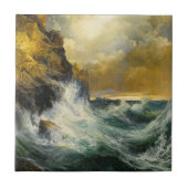 The Receding Wave by Moran, 1909 Fliese (Vorderseite)