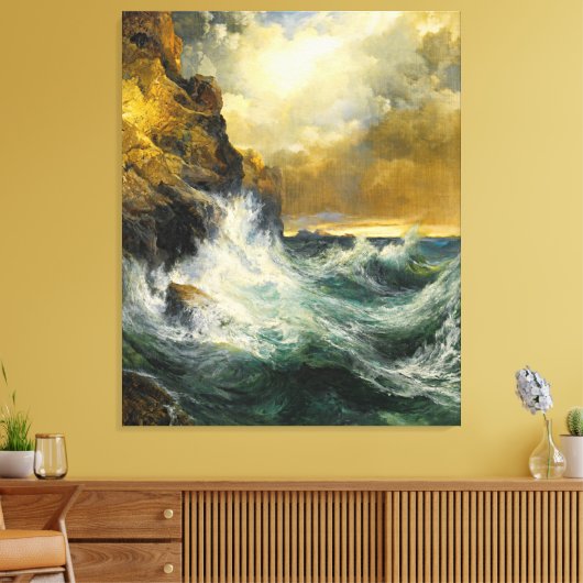 The Receding Wave by Moran, 1909 Leinwanddruck (Insitu (Wohnzimmer))