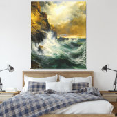 The Receding Wave by Moran, 1909 Leinwanddruck (Insitu (Schlafzimmer))