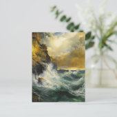 The Receding Wave by Moran, 1909 Postkarte (Stehend Vorderseite)