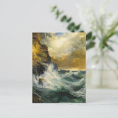 The Receding Wave von Thomas Moran Postkarte (Stehend Vorderseite)