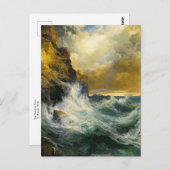 The Receding Wave von Thomas Moran Postkarte (Vorne/Hinten)