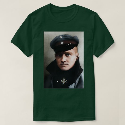 The Red Baron Manfred von Richthofen 1917 kolorier T-Shirt (Design vorne)