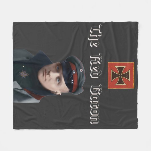 The Red Baron WWI Fleecedecke (Vorderseite (Horizontal))