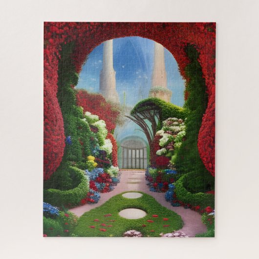 The Red Gardens Fantasy Digitale Kunst Puzzle (Vertikal)