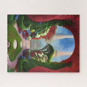 The Red Gardens Fantasy Digitale Kunst Puzzle (Horizontal)
