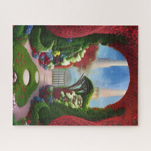 The Red Gardens Fantasy Digitale Kunst Puzzle (Horizontal)