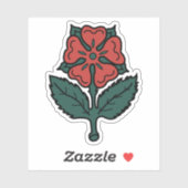 The Red Rose of Lancaster, Montreal flag, Canada Aufkleber (Blatt)