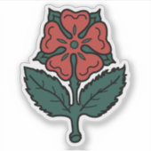 The Red Rose of Lancaster, Montreal flag, Canada Aufkleber (Vorderseite)