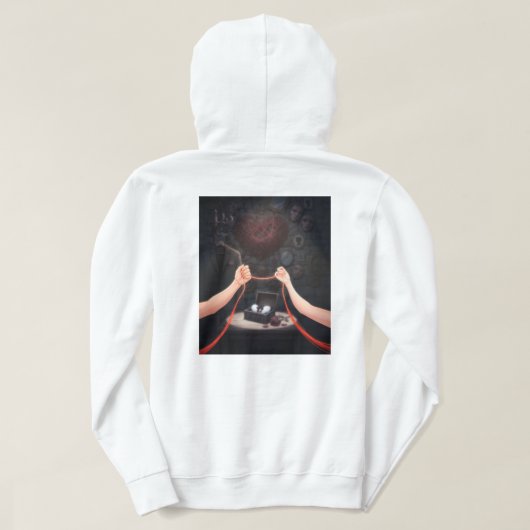 The Red Thread of Fate Aesthetic Hoodie (Design Rückseite)