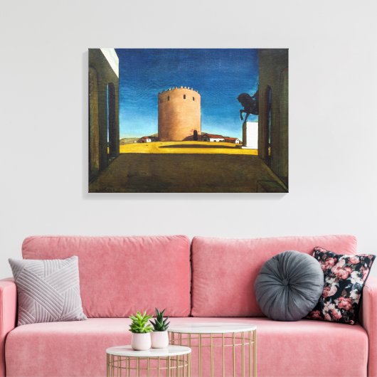 The Red Tower | Giorgio de Chirico |  Leinwanddruck (Insitu (Wohnzimmer))