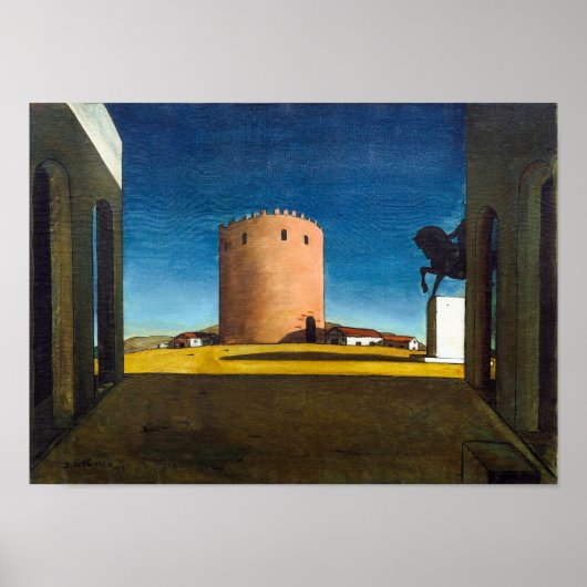 The Red Tower | Giorgio de Chirico | Poster (Vorne)