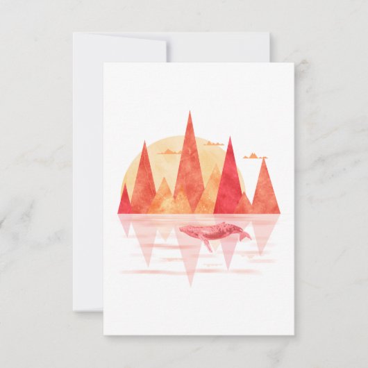 The Red Whale Mountains Einladung (Vorderseite)