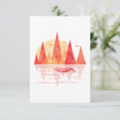 The Red Whale Mountains Einladung (Stehend Vorderseite)