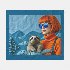 The Redhead and the sloth Fleecedecke