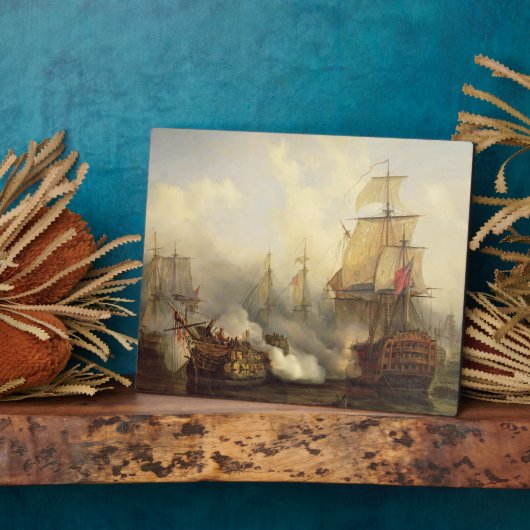 The Redoutable at Trafalgar, 21. Oktober 1805 Fotoplatte (Seite)