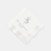 The Refined Catholic Silver & White Wedding Serviette (Ecke)