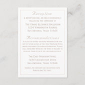 The Refined Catholic Wedding Begleitkarte (Rückseite)