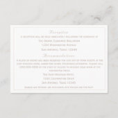 The Refined Catholic Wedding Begleitkarte (Rückseite)