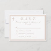 The Refined Catholic Wedding RSVP Karte (Vorderseite)