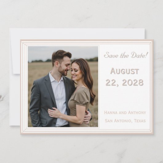 The Refined Catholic Wedding Save The Date (Vorderseite)