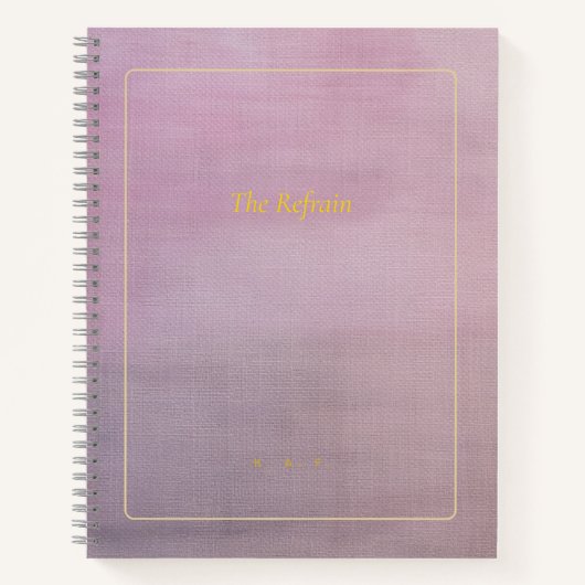 The Refrain | Personalized Mauve Poem Notebook Notizblock (Vorderseite)