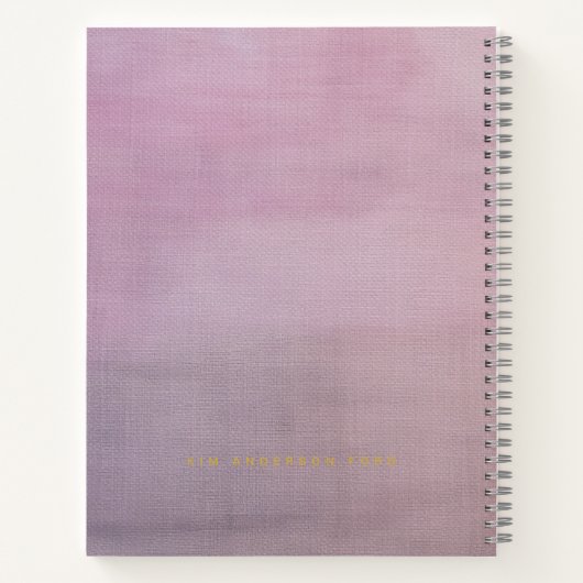 The Refrain | Personalized Mauve Poem Notebook Notizblock (Rückseite)