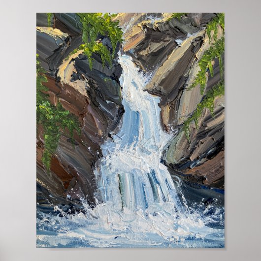 The Relentless Descent: A Textural Study Poster (Vorne)