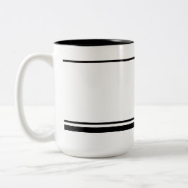 The Reset 2026 Minimal Black & White Two-Tone Zweifarbige Tasse