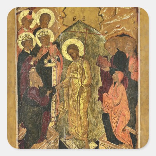 The Resurrection from a Festival Tier Icon Quadratischer Aufkleber (Vorderseite)