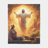 The Resurrection Light: Jesus Christ Rises Fleecedecke (Vorderseite)