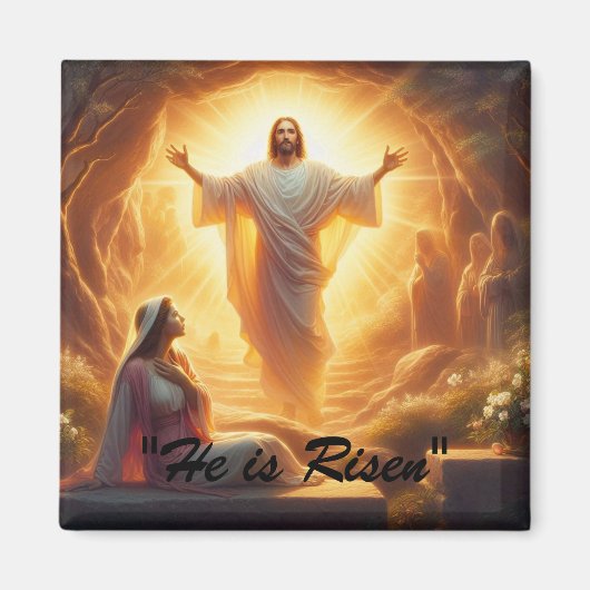 The Resurrection Light: Jesus Christ Rises Magnet (Vorne)