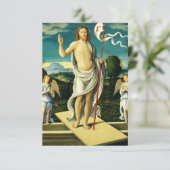 The Resurrection of Jesus Holy Card Dankeskarte (Stehend Vorderseite)