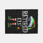 The Retired Elf Shirt Matching Family Retired Chri Fleecedecke (Vorderseite (Horizontal))
