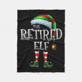 The Retired Elf Shirt Matching Family Retired Chri Fleecedecke (Vorderseite)