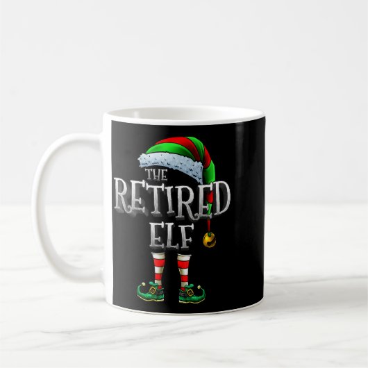 The Retired Elf Shirt Matching Family Retired Chri Kaffeetasse (Links)
