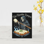 The Ricotta Reaper Funny Italian Halloween Lasagna Karte (Gelbe Blume)