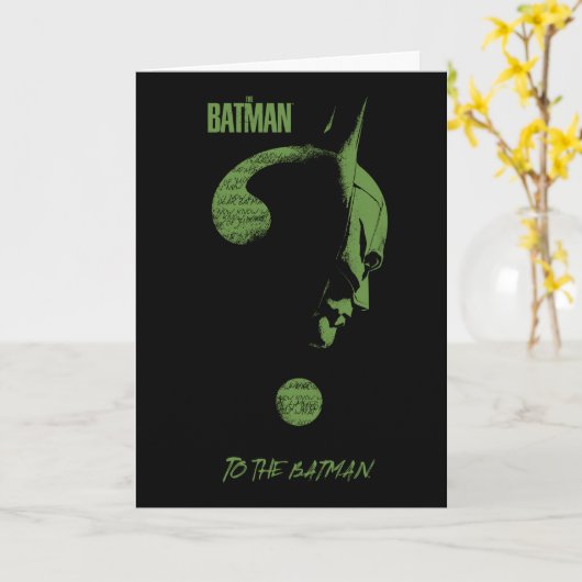 The Riddler "To The Batman" Question Mark Karte (Gelbe Blume)