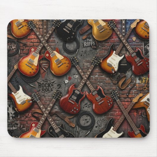 The Riffs: Vintage Electric Guitar Mousepad (Vorne)