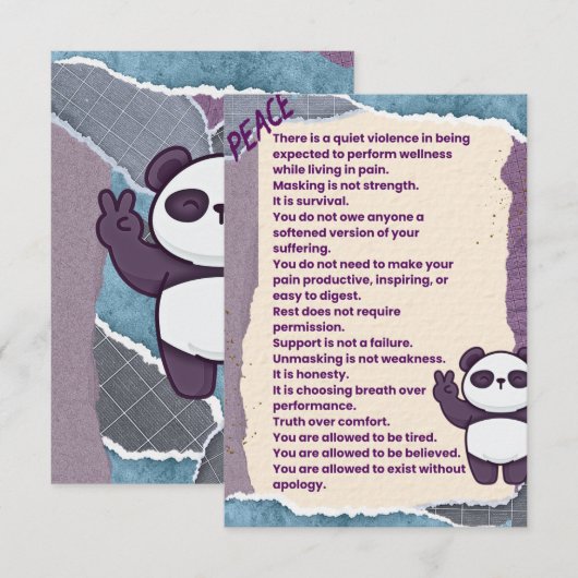 The Right to Unmask (Vorne/Hinten)