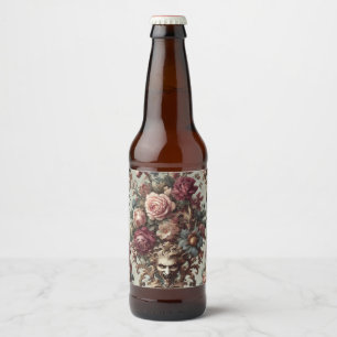 🌺 The Riot to Bloom - Gotisches Barock Bierflaschenetikett