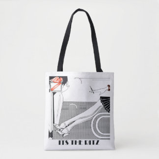 The Ritz 1920 Style Art Deco Design Schwarz & Weiß Tasche