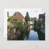 The River Stour at Canterbury ducking stool side Postkarte (Vorne/Hinten)
