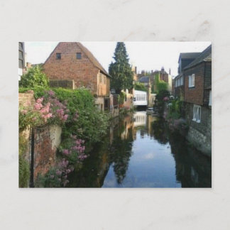 The River Stour at Canterbury ducking stool side Postkarte