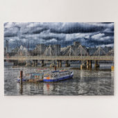 The River Thames London under a Cloudy Sky Puzzle (Horizontal)