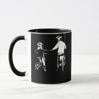 The Road Father Dad And Son Motocross Dirt Bike Tasse
