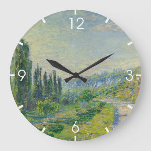 The Road to Vétheuil (by Claude Monet) Große Wanduhr