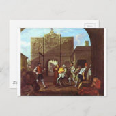 The Roast Beef of Old England by William Hogarth Postkarte (Vorne/Hinten)